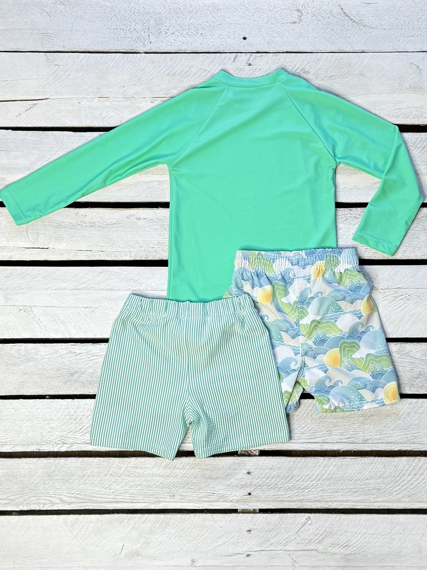 Ocean Seersucker Boys 3 Piece Set