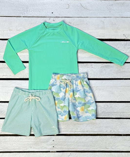 Ocean Seersucker Boys 3 Piece Set