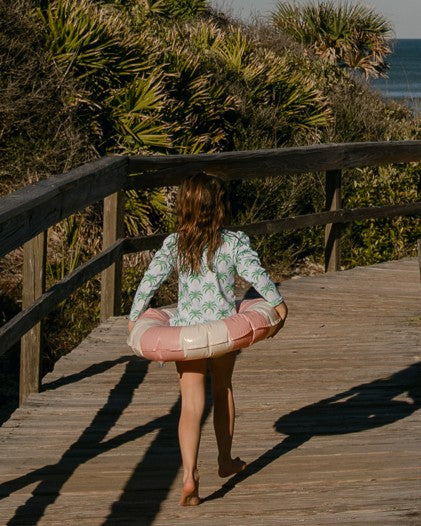 Proud Palms Girls Long Sleeve Sun Shirt and Swim Bottom Set