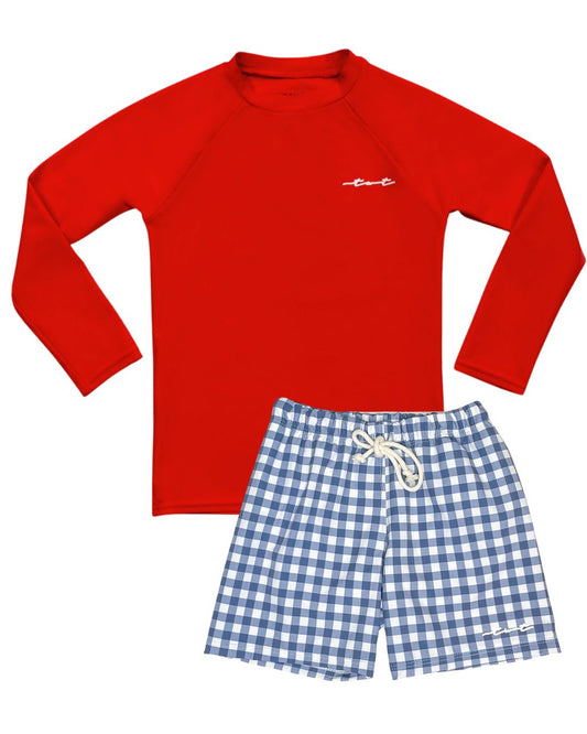 Americana Dockside Boy Swimsuit Set: