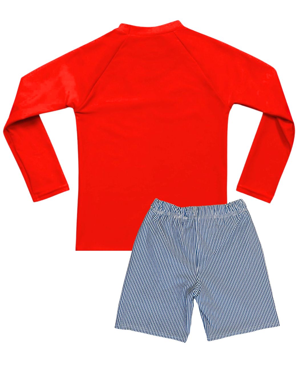 Independence Seersucker Coastal Boys Swimsuit Set