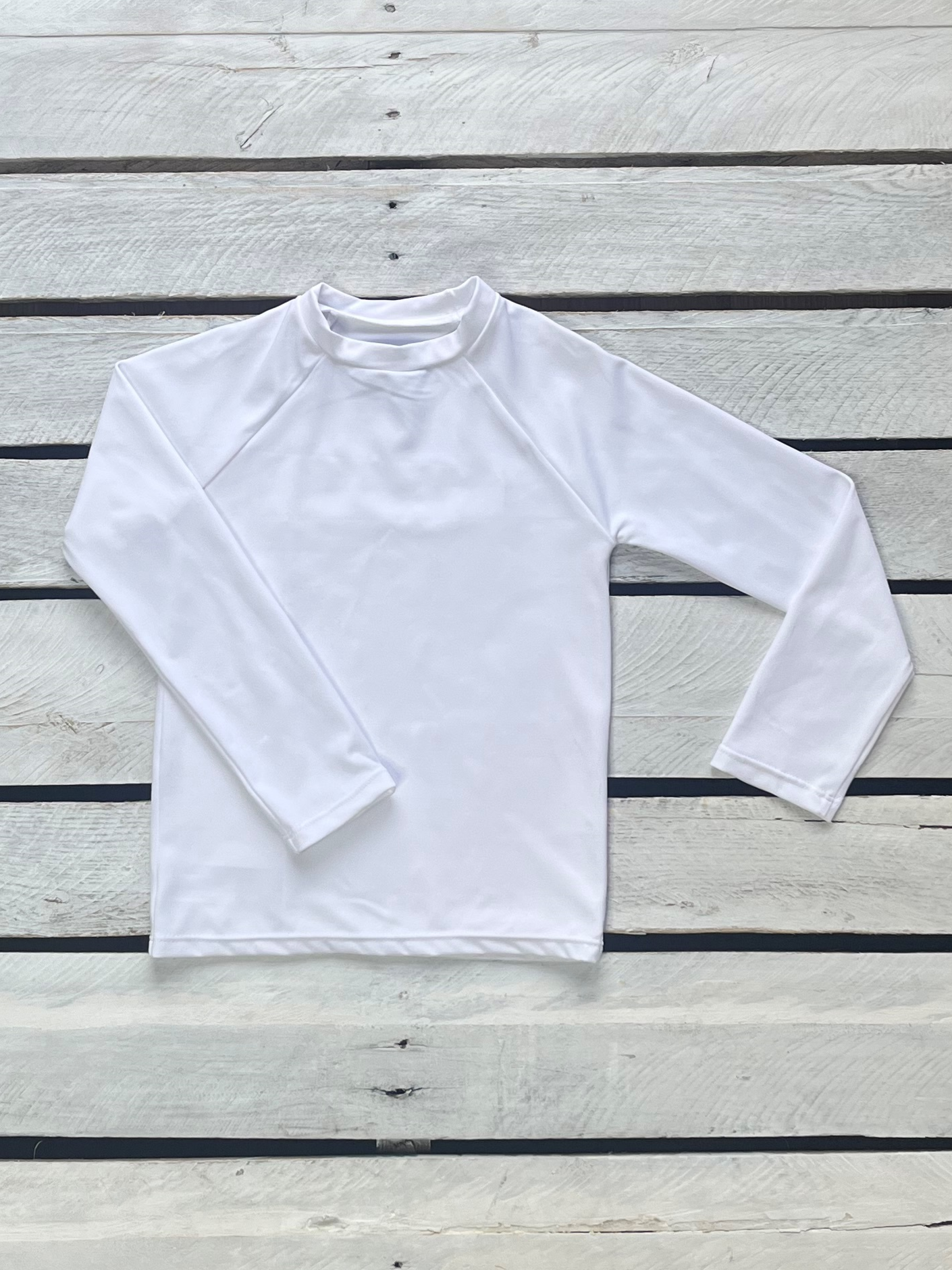 White Long Sleeve Boy Sun Shirt