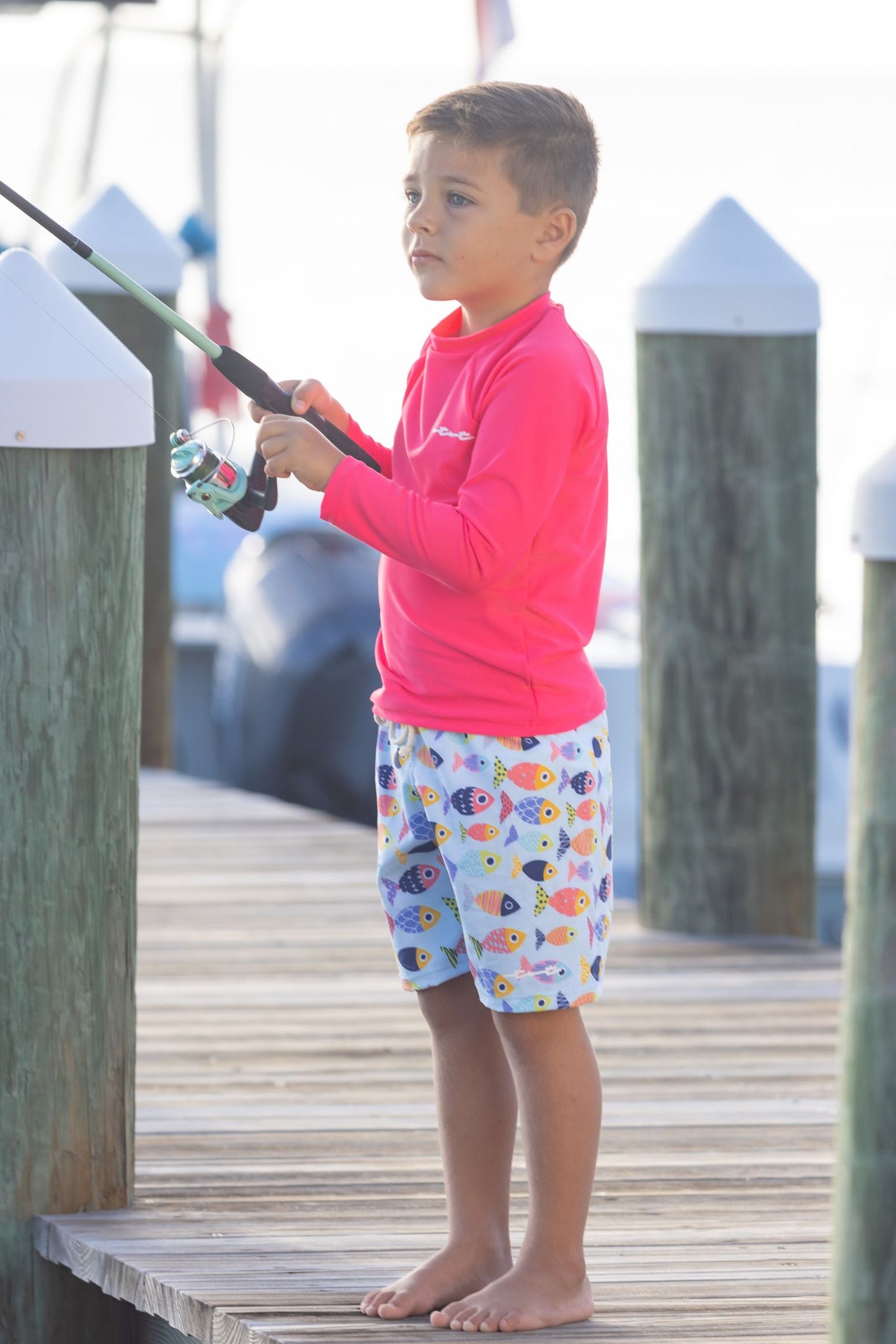 Colorful Fish Sun Shirt and Swim shorts – Tidewater Tots