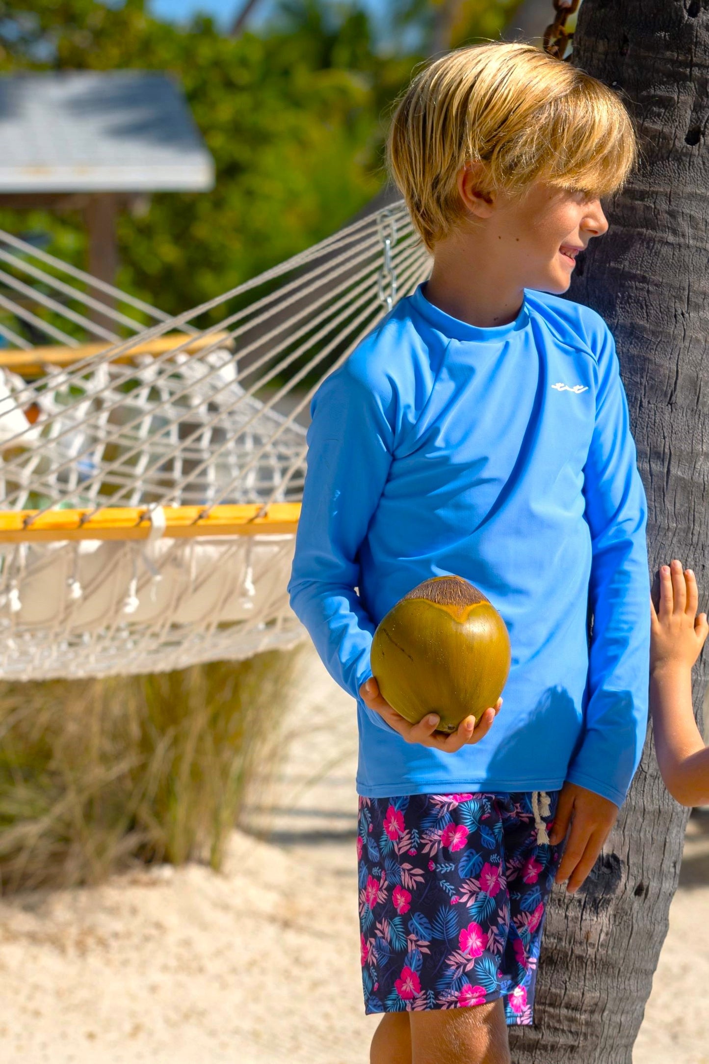 Palms in Paradise Boys Sun Shirt and Trunk Set
