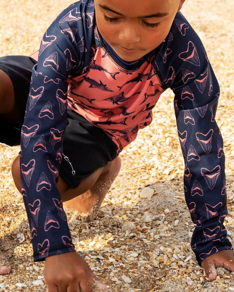 Shark Bite Long Sleeve Sun Shirt – Tidewater Tots