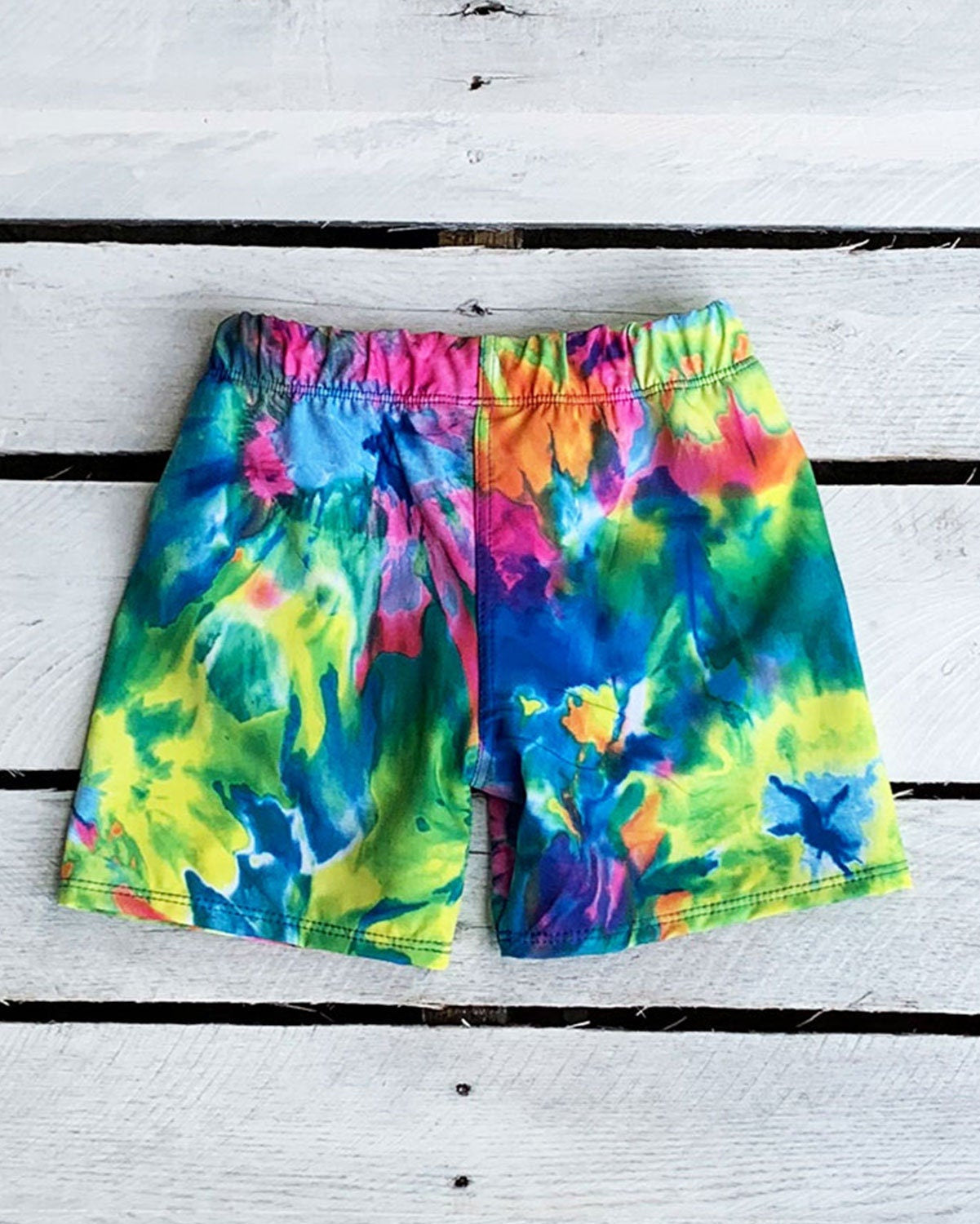 Tie Dye Beach Shorts For Boys Neon Tie Dye Board Shorts