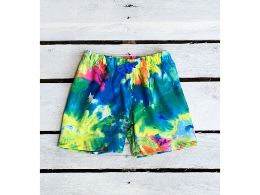 Neon Tie Dye Board Shorts