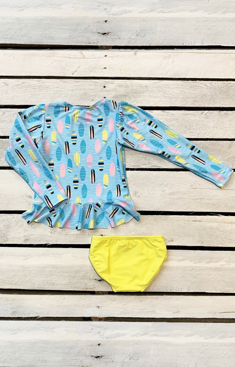 Girls Surf's Up Sun Shirt and Swim Bottom Set