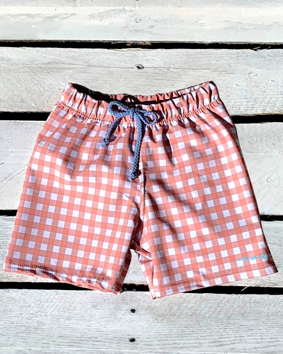 Gingham Swim Shorts