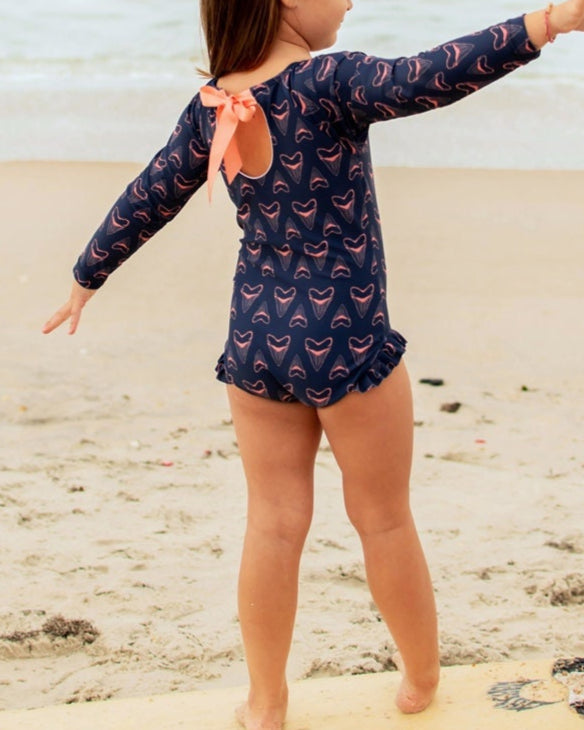 Cute toddler and children's swimwear. Matching sibling swim suit collections. UPF 50 Fabric. Made in the USA!